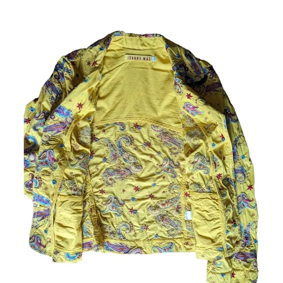 Paisley Yellow Women's Jacket - Picture 9 of 14